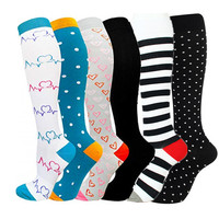 OEM Chaussettes de compression unisexes respirantes pour femmes avec logo personnalisé