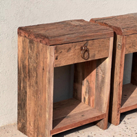 Table basse et table d'appoint en bois d'orme du Nord sur mesure, design moderne, mobilier de salon, support de plateau pour canapé-lit