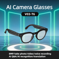 Lunettes de soleil audio de style sportif tendance, protection UV400, monture noire, commande tactile sans fil pour communication mains libres