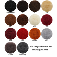 Cheveux Naturels Afro Crépus Kinky en Gros Harmony Brésiliens Remy pour Tresses Dreadlocks Crochet 8" Extensions de Cheveux