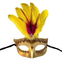 Masque en plumes pour Halloween, masque de mascarade, masque de cosplay, accessoire de costume de carnaval