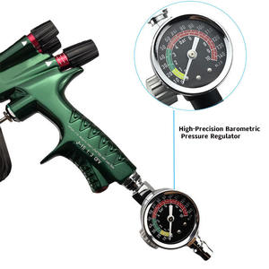 Pistolet <span class=keywords><strong>de</strong></span> pulvérisation automobile professionnel avec manomètre et buse en acier inoxydable pour la peinture automobile et la réparation <span class=keywords><strong>de</strong></span> carrosserie - Product Image 2