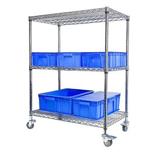 Étagère métallique double face en acier inoxydable 201/304 de haute qualité, à étagères réglables, légère, pour usage industriel - Product Image 3