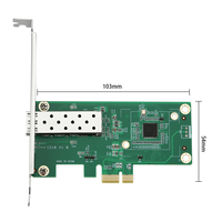 Carte réseau optique filaire externe Lekuo Intel I210 1G SFP+ PCIe - Adaptateur réseau optique Gigabit de qualité professionnelle - En stock