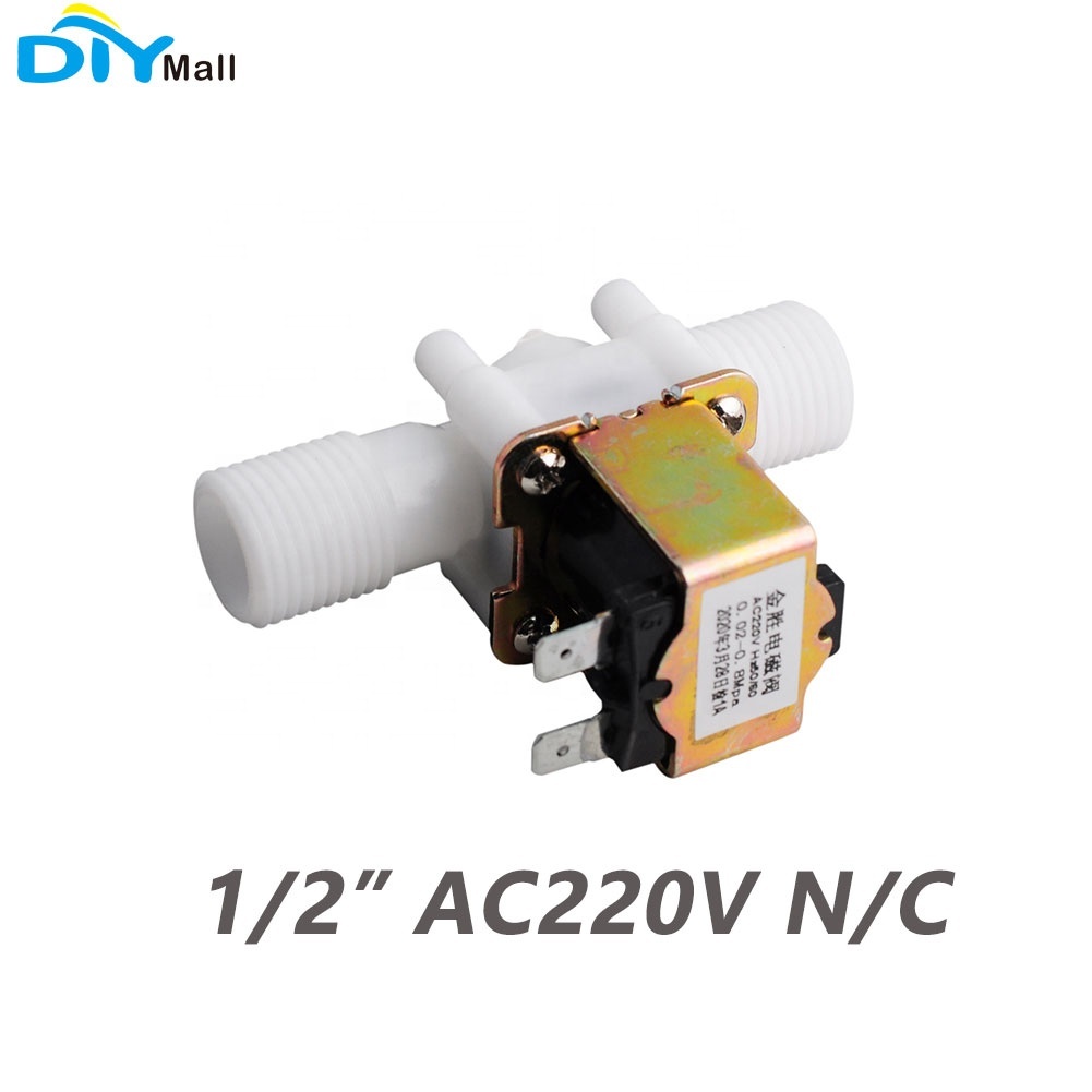Vanne Électromagnétique Eau Air 12V DC 1/2" Normally Closed - Électrovanne Diaphragme