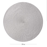Forme ronde décoration de table à la maison tapis de table lavables antidérapants napperon de haute qualité napperons tissés en PP
