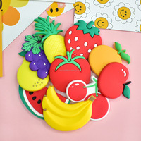 Aimants magnétiques pour tableau blanc, série de fruits mignons en PVC, écologiques, cadeaux promotionnels, éducatifs pour enfants, vente en gros