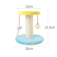 Factory Price Small Cat Scratcher Tree With Soft Plush Mouse Cat Climbing Tower Cat Puzzle Toys