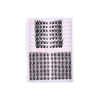 Kit de Cils Synthétiques Segmentés DIY Faits Main en Gros, 14 Rangées, Courbure D, Effet Naturel, Personnalisation du Logo