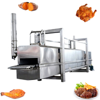 Comida Industrial Cocción al vapor Aire frito Sin aceite Pollo Carne Asado Túnel Vaporizador