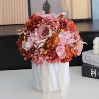 Cadeau de la Saint-Valentin et de la remise des diplômes : Rose éternelle en bouquet, longue durée, faite à la main, dans une boîte cadeau ronde pour anniversaire de mariage