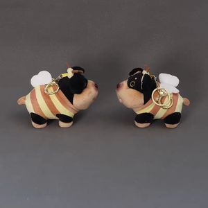 Fabbrica diretta 10cm portachiavi cane ape cartone animato peluche cucciolo portachiavi per le donne carino e creativo squisito ape peluche - Product Image 5