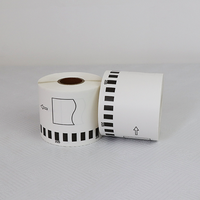 Papel adhesivo imprimible de vinilo para impresora de inyección de tinta personalizado compatible con DK22205 DK 22205 DK2205