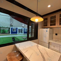 FLKT Maison conteneur extensible de luxe minimaliste de 40 pieds entièrement équipée, 3 chambres, résistante aux intempéries et au feu, villa modulaire mobile