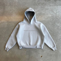 Sudadera con capucha en blanco Fabricantes Streetwear Boxy Heavyweight 100% Algodón French Terry Custom 400 Gsm Sudadera con capucha recortada Hombres
