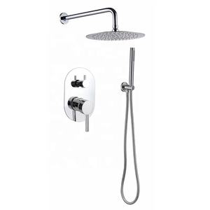 Brass Bath <strong>Mixer</strong> With Ceiling Rain <strong>Shower</strong> Head in Wall <strong>Mounted</strong> Bathroom Concealed <strong>Shower</strong> <strong>Mixer</strong> Set - Product Image 3