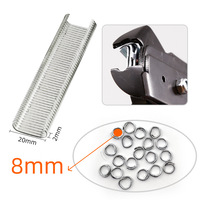 Kit de pinces à anneaux FC50 de qualité industrielle, pinces manuelles de type C, boîte en acier pour boucles de cage à poulets, outils de scellage pour enclos à porcs