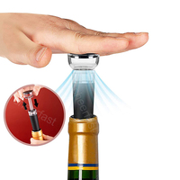 Ensemble de bouchons de bouteille en silicone ABS rouge le plus populaire, 2 bouchons de bouteille, verseur, pompe de scellage sous vide, emballage personnalisable