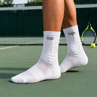 Chaussettes de course à compression Coolmax personnalisées pour le sport, chaussettes de randonnée athlétiques à coussinets
