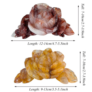 Vente en gros de fleurs naturelles en quartz <span class=keywords><strong>dor</strong></span>é, sculpture sur pierre faite à <span class=keywords><strong>la</strong></span> <span class=keywords><strong>main</strong></span>, artisanat de pierres précieuses en cristal naturel pour <span class=keywords><strong>la</strong></span> décoration de <span class=keywords><strong>la</strong></span> maison - Product Image 3