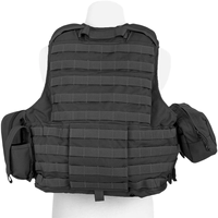 Gilet tactique avec bretelles rembourrées, système Molle, porte-plaques, polyester imperméable, fabriqué en Chine