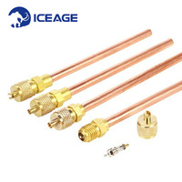 Valve d'accès 1/4" avec tube en cuivre allongé de 100 mm