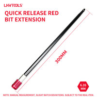 Support d'extension de embouts rapide en alliage d'aluminium rouge de qualité industrielle LJ-35 60mm pour perceuse en espace étroit, vente en gros, DIY, OEM