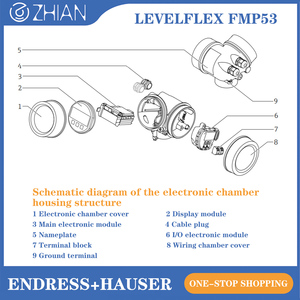 Capteur de niveau radar à ondes guidées E+H FMP53 pour applications de mesure par Endress+Hauser - Product Image 3