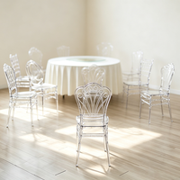 Chaise fantôme en acrylique transparente personnalisable en gros, empilable, pour événements, mariages, banquets et fêtes