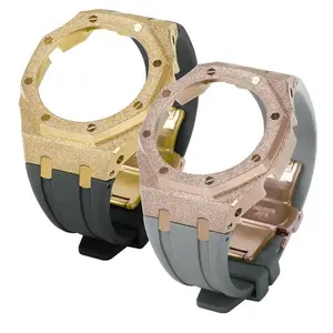 Siliconen Rubberen Band G Shock Ga 2100 Metalen Horloge Mod Kit Band Band Band Voor Casio G Shock 2100 Wijzerplaat