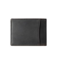 Dompet Lipat Pria Kulit Sapi Asli Ya579 Grosir Logo Kustom Desain Sederhana Dompet Pendek untuk Pria
