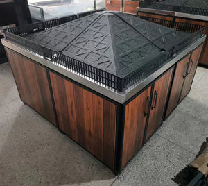 Giá để hàng siêu thị bằng kim loại và gỗ, để trưng bày hoa quả và rau củ - Product Image 1