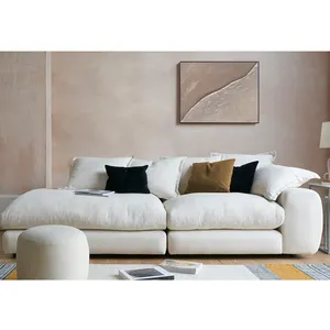 Bán Buôn Ghế Sofa Kiểu Mô-đun Thiết Kế Ý Bộ Sofa Vải Trắng Bộ Sofa PHÒNG KHÁCH Cắt Ngang Đồ Nội Thất