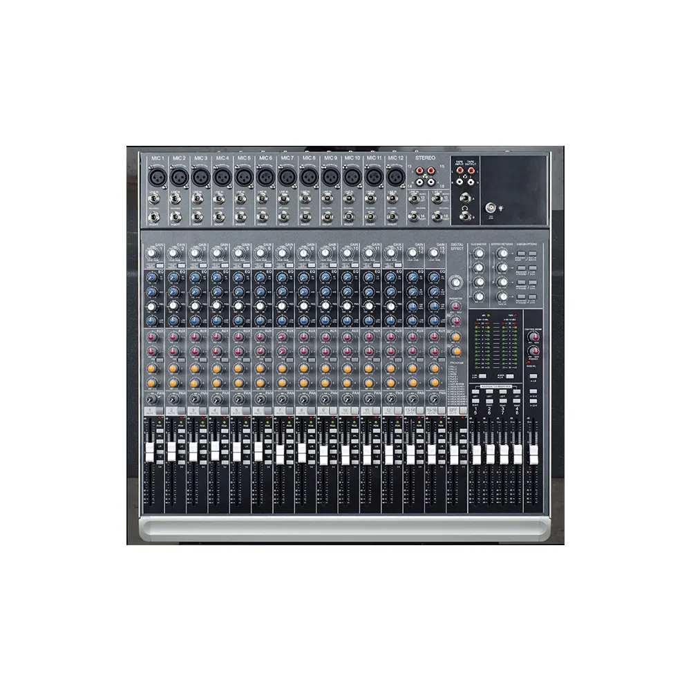 12 channel audio mixer with effects Professional Audio Mixer Sound Board Console System Interface