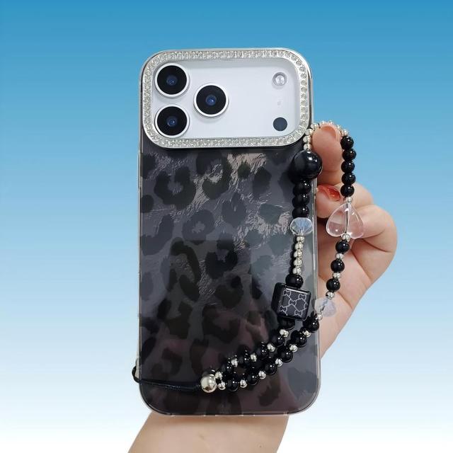Luxury Samsung Mobile Phone Case With the Chain for iPhone 11 12 13 14 15 16 17 Pro Max Leopard Phone Covers for Samsung S25