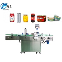 Machine d'étiquetage automatique électrique HL-515 PLC pour bouteilles en plastique, bouteilles en verre, boîtes métalliques, boîtes en aluminium, emballages en bois