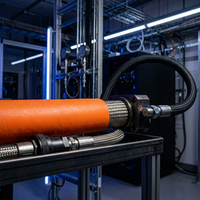 Câble hybride HPC refroidi par liquide PrimePro |   Lien haute intensité 48V-800V DC 1200A |   Étanchéité IP68 |   Écrané par du papier d'aluminium |   Intégré