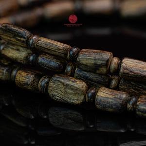 Pulsera de cuentas de madera de agar natural, auténtica madera de oud, joyería espiritual hecha a mano de Feng Shui - Product Image 3