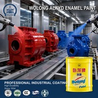 Revêtement liquide émaillé alkyde plat WOLONG, couche de finition résistante aux intempéries et antirouille pour structures en acier, machines et surfaces en bois