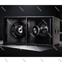 Haut-parleur passif professionnel DS218 haute puissance 1600W avec double subwoofer de 18 pouces, aimant de 220 mm, bobine de 100 mm pour activités extérieures/intérieures