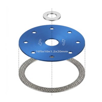 Lame de scie diamantée 115 mm, maille fine turbo, pour la découpe de carreaux de porcelaine et de céramique, haute efficacité