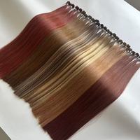 Extensions de cheveux Fusion à pointe plate 100% vierges Remy européennes, double tirage, teintes, trame simple, douces et soyeuses, sans perte de cheveux, vente en gros usine