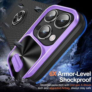 Coque de téléphone COSYU avec protection coulissante pour objectif, support magnétique pour <span class=keywords><strong>14</strong></span>/13/12/11/<span class=keywords><strong>Pro</strong></span> Max, TPU+PC antichoc, 8 couleurs, haute qualité - Product Image 4