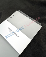 A4 A5 A6 A7 Séparateur d'onglet givré personnalisé avec pages d'index mensuelles Inserts en plastique à 6 trous pour organisateur de planificateur