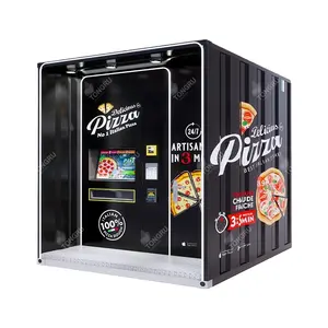 Outdoor Fully Automatic Fast Food Heating Machine Self-service Customizable Roof Automatic Pizza Vending Machine In English