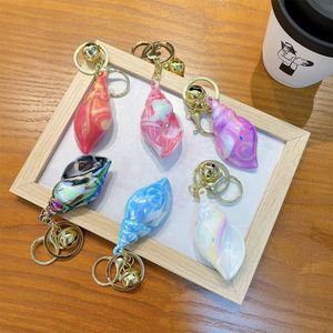 Creative Plating Colorful Conch Keychain Fashion Female Bag Car Pendant Acrylic Keyring Exquisite Souvenir Gift <b>Key</b> <b>Chain</b> - Product Image 3