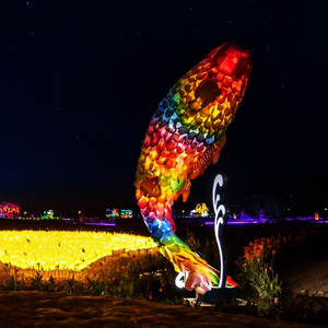 Sculpture d'art métallique personnalisée Senzhao, animaux modernes, poisson coloré, statue d'extérieur, parc urbain, centre commercial, place, carré - Product Image 1