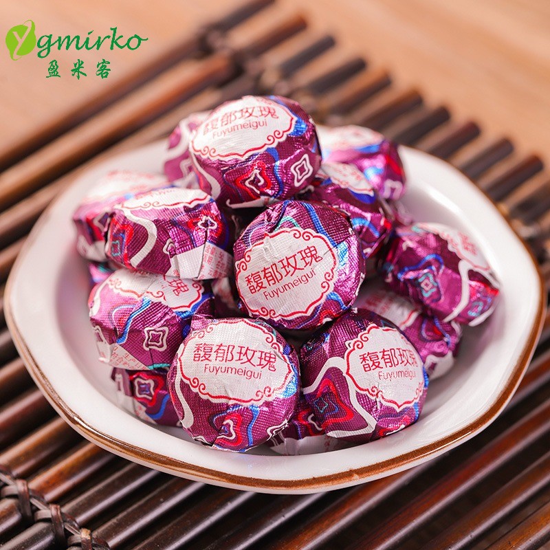 Shu Puerh Премиум Юньнань, цветущий чай, ферментированный спелый чай Pu-erh, сжатый круглый мини-кирпич