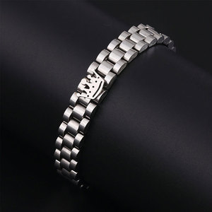 Non Tarnish 316L Stainless Steel <b>Men's</b> Fashion Bracelets & <b>Bangles</b> 14k 18k Pvd Gold Plated Crown Jewelry Bracelet for <b>Men</b> - Product Image 5