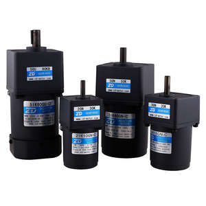 Moteur à engrenages à induction AC monophasé/triphasé à faible régime et couple élevé, 60mm-104mm, 10W-200W, avec contrôle de vitesse - Product Image 1